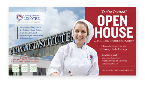 Culinary Institute Lenotre event promotion
